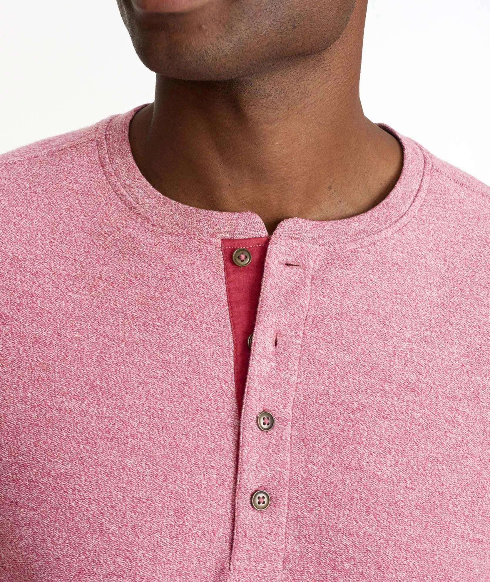 French Terry Long-Sleeve Henley - FINAL SALE