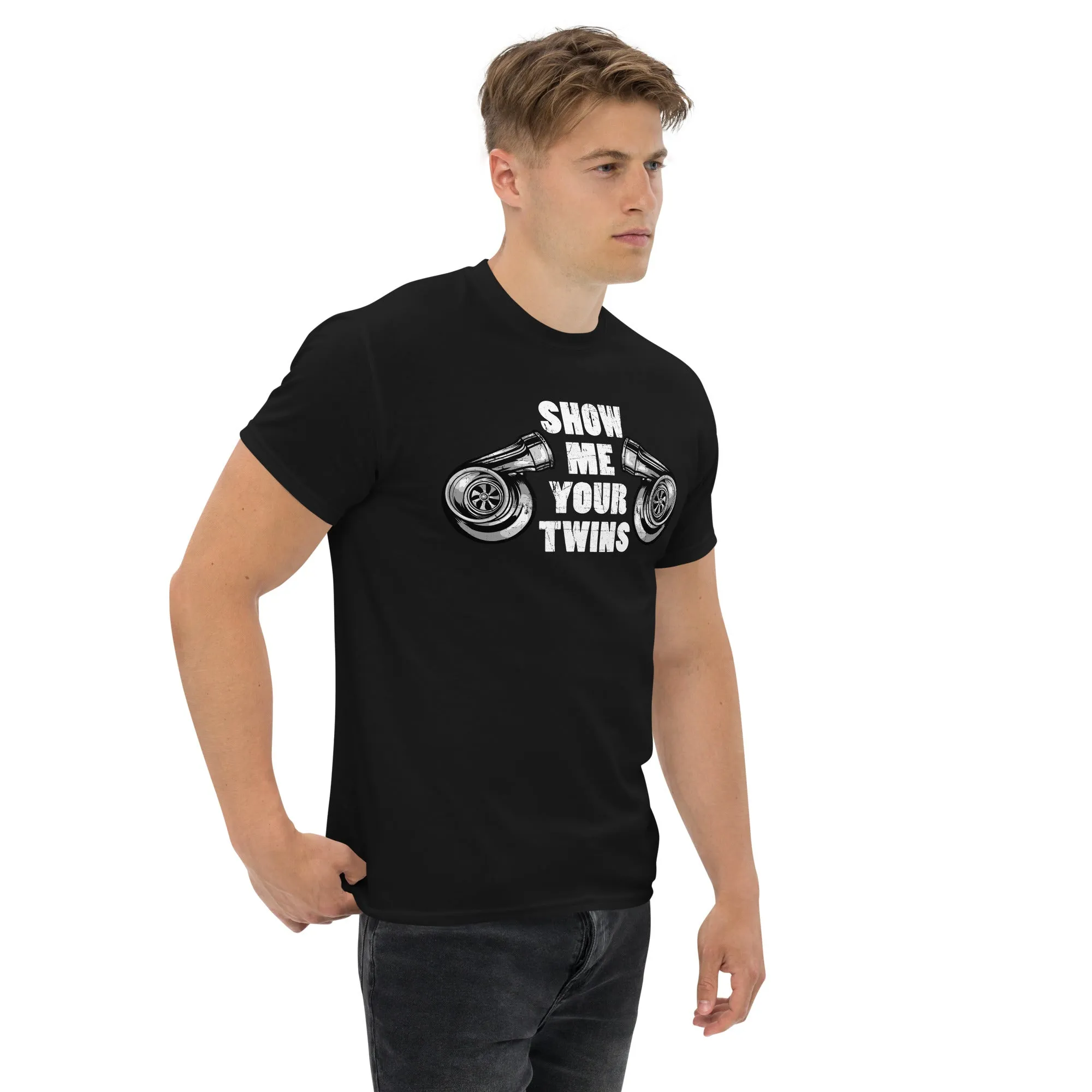 Funny Car Enthusiasts Shirt, Racing JDM Tee Show Me Your Twins Turbo T-Shirt