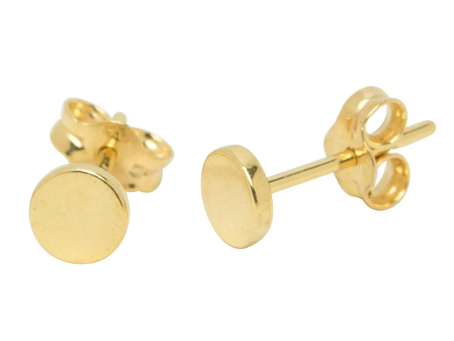 Gold Dot Stud Earrings