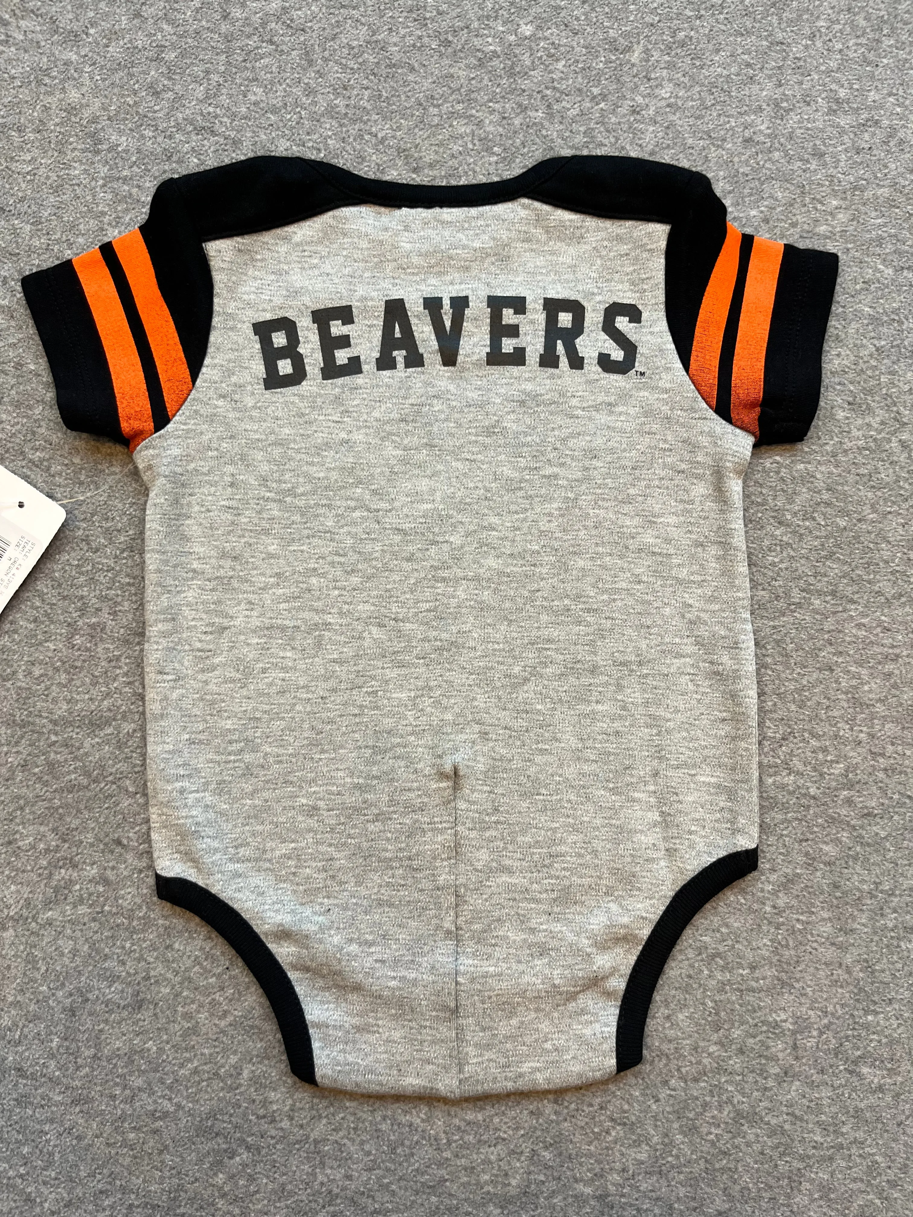 Grey Oregon State Onesie w/ Logo