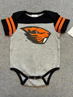 Grey Oregon State Onesie w/ Logo