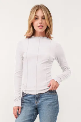 High Neck Long Sleeve w/ Seam Top