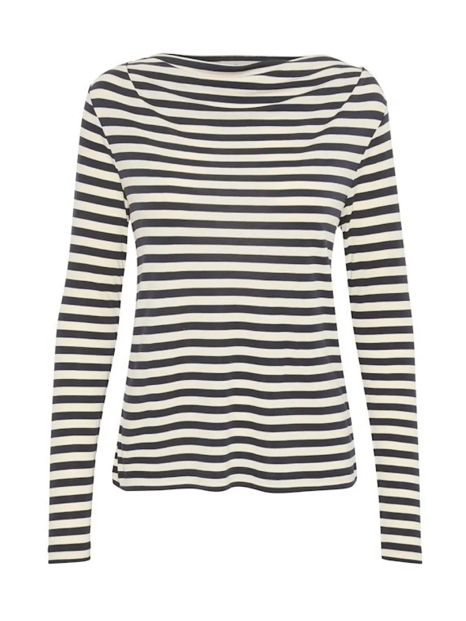 Jerseyshirt Falisha PW dark navy stripes