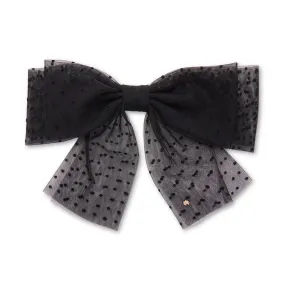 JET SWISS DOT SHEER BOW BARRETTE