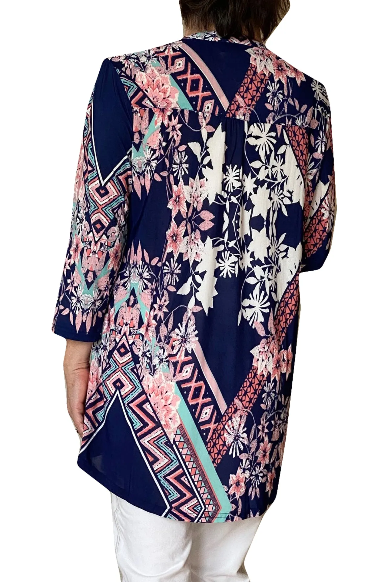 La Cera Key West Deco Print Tunic