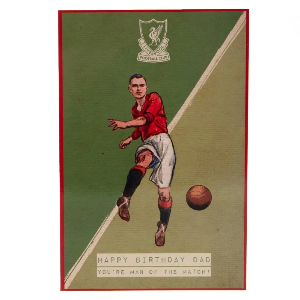 Liverpool Birthday Card Dad Retro