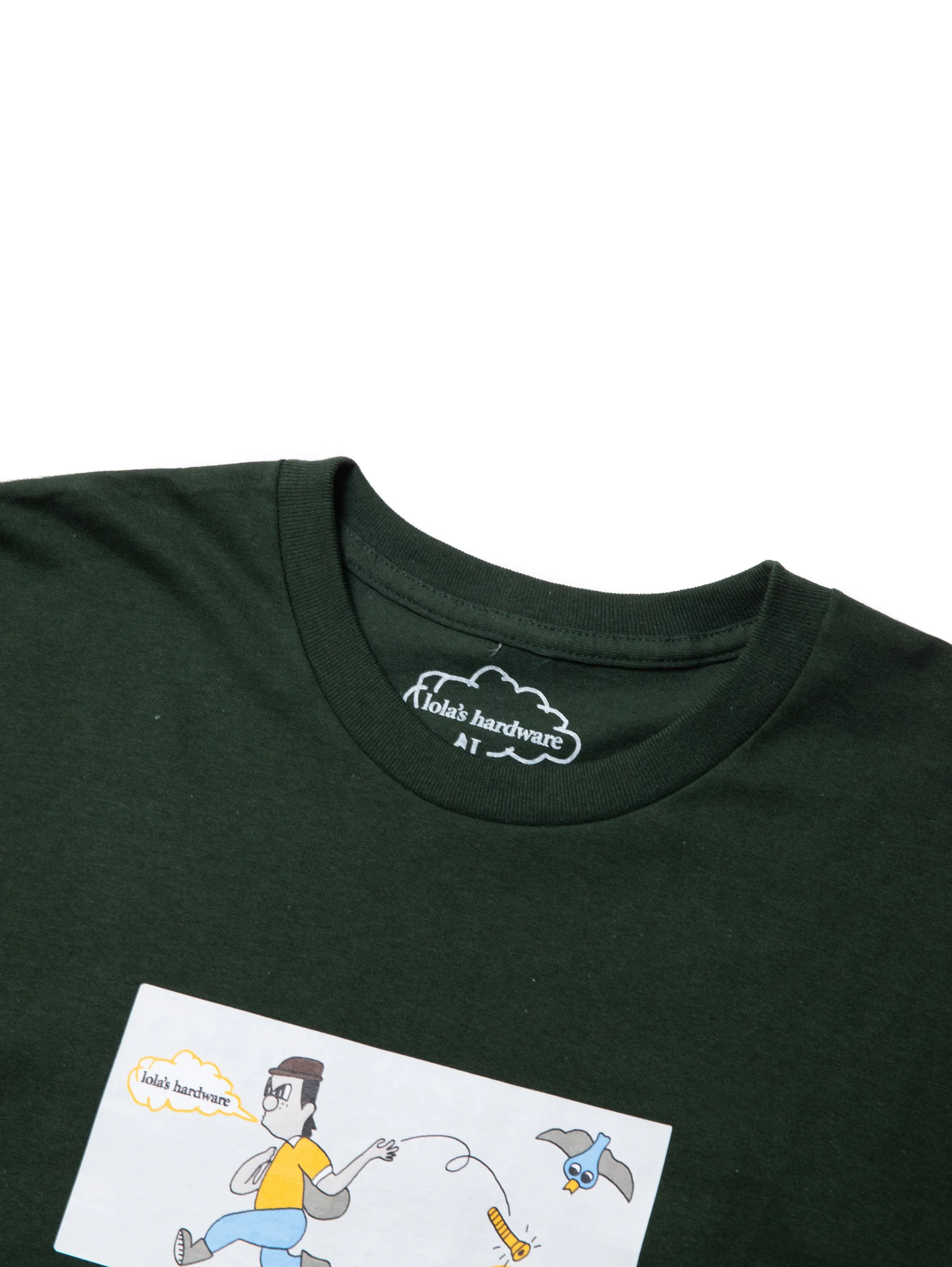 LOLAS FLICK CIGGIE TEE FOREST GREEN