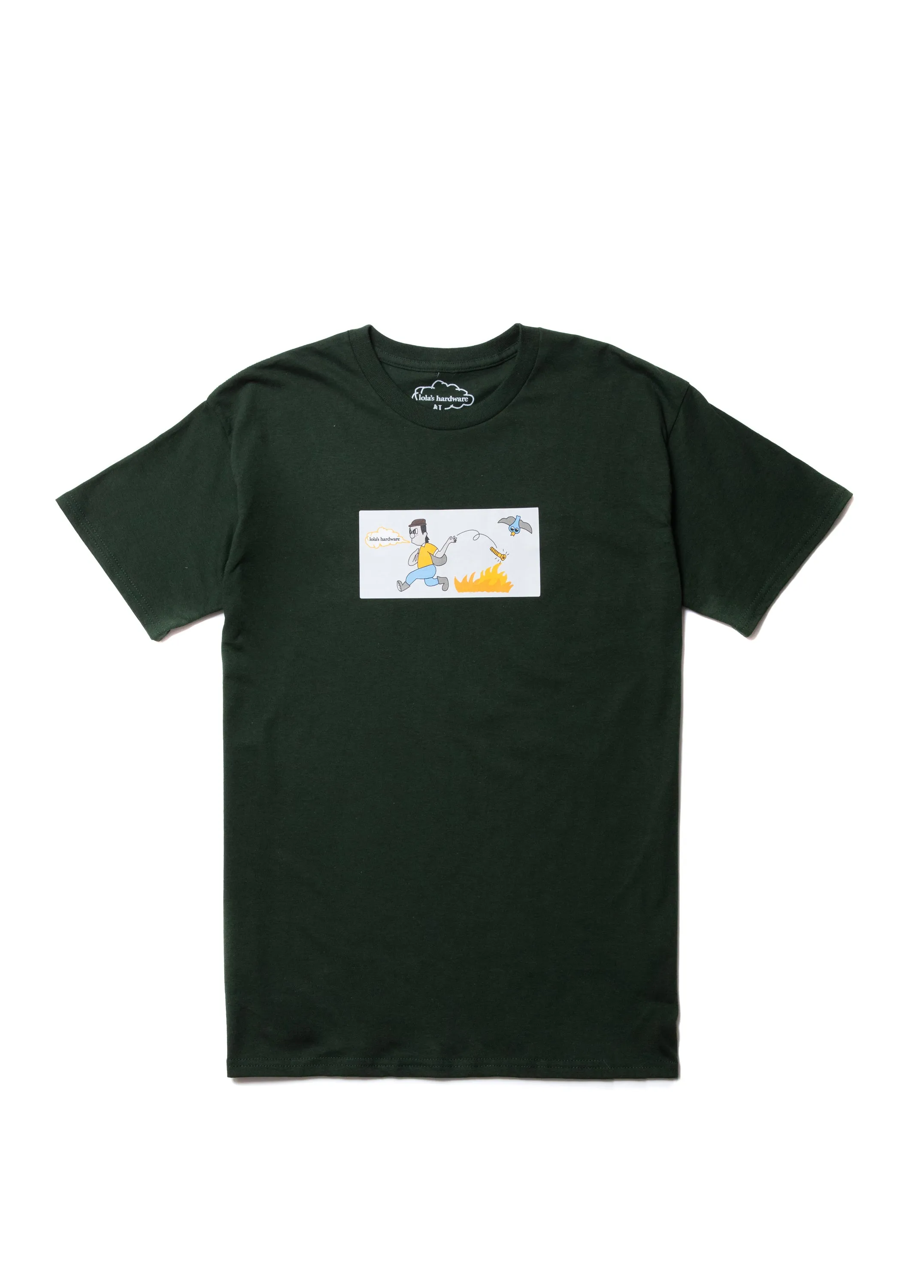 LOLAS FLICK CIGGIE TEE FOREST GREEN