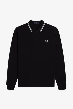 LONG SLEEVE TWIN TIPPED SHIRT (BLACK/WHITE)