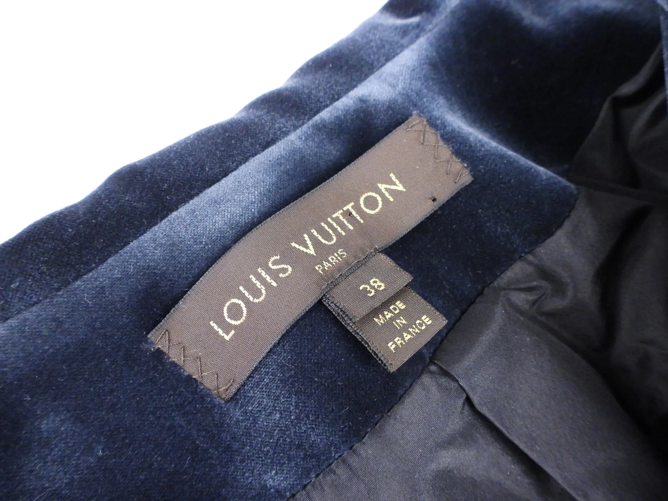 Louis Vuitton Navy Velvet Jacket - 38