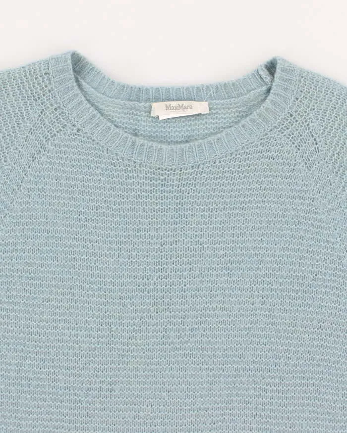 MaxMara Soft Blue Short Sleeve Jumper - M