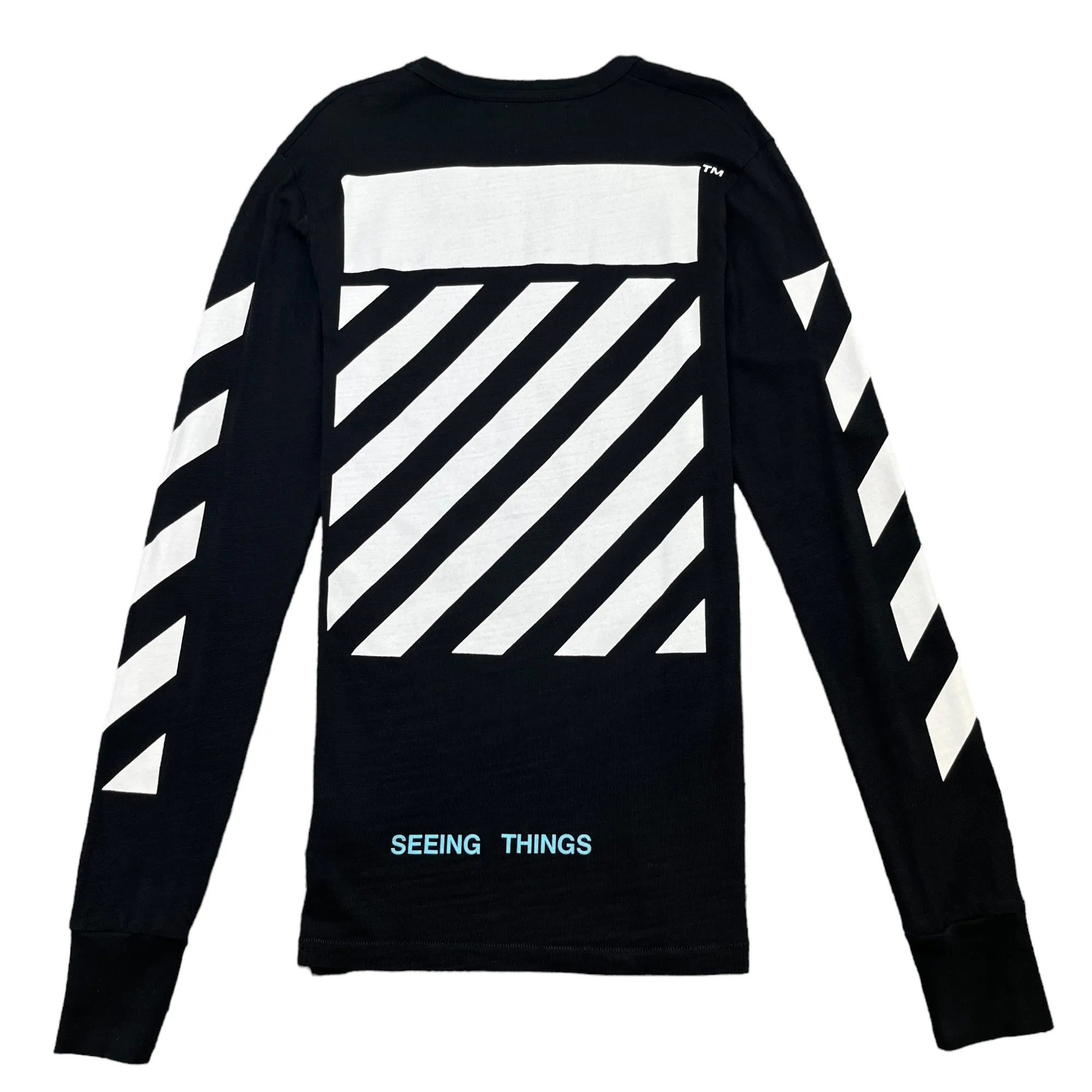 Men's Seeing Things Long Sleeve T-Shirt Black Size XS