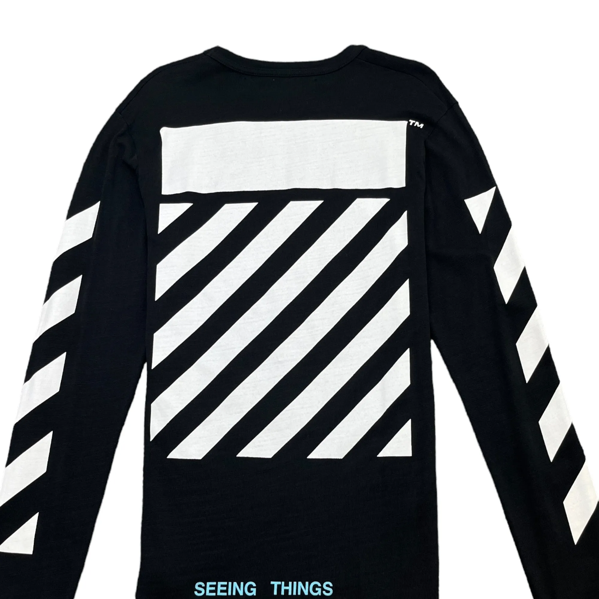 Men's Seeing Things Long Sleeve T-Shirt Black Size XS