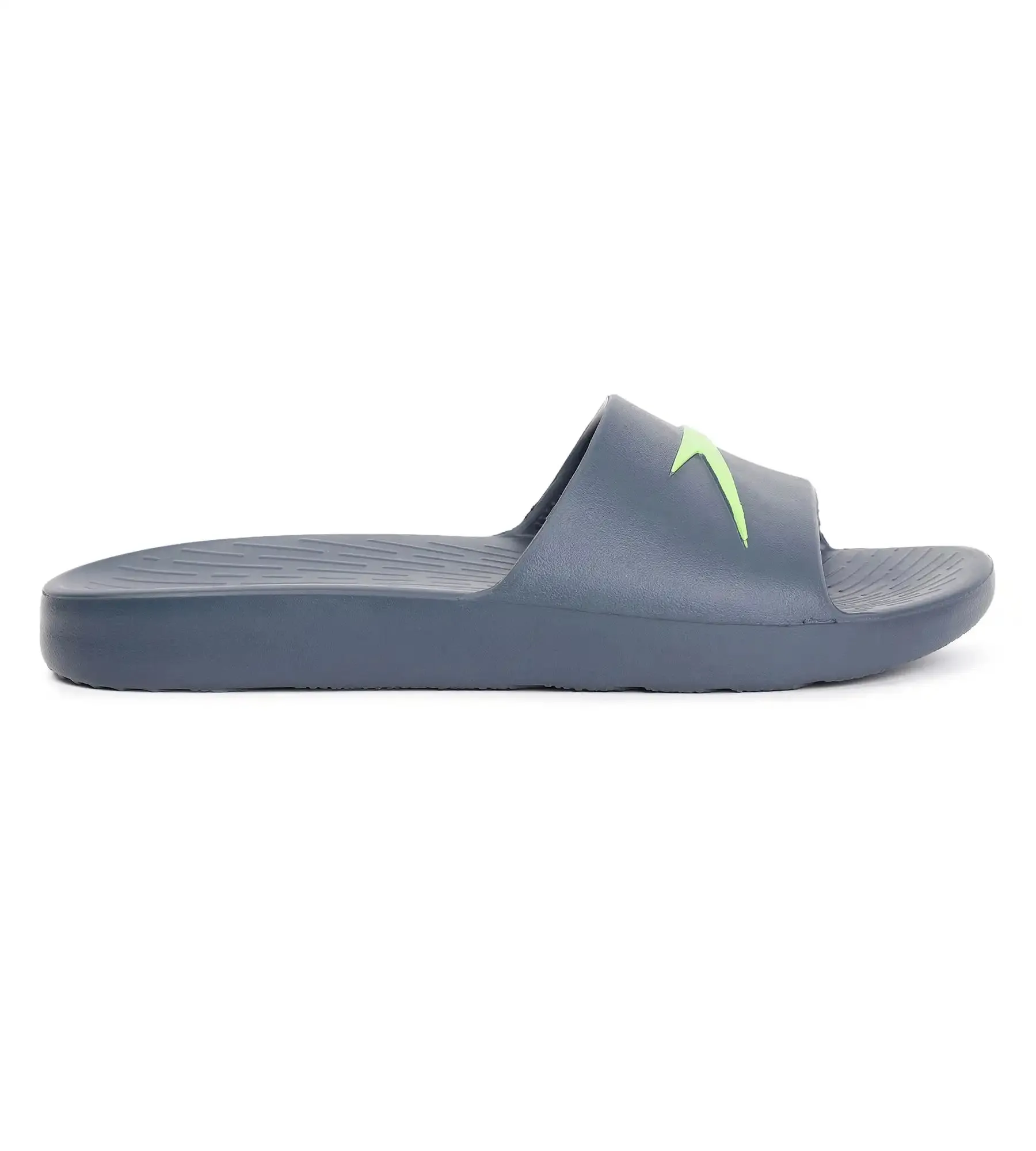 Men's Single Colour Slides - USA Charcoal & Atomic Lime