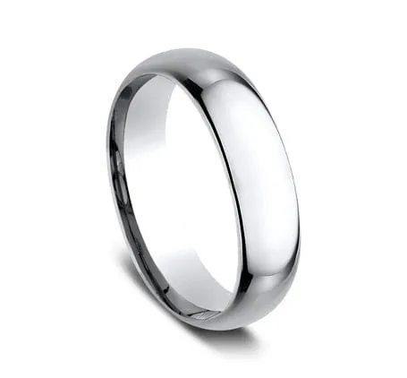 Men's Wedding Band, 6mm Plain Cobalt Chrome