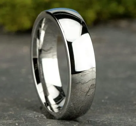 Men's Wedding Band, 6mm Plain Cobalt Chrome