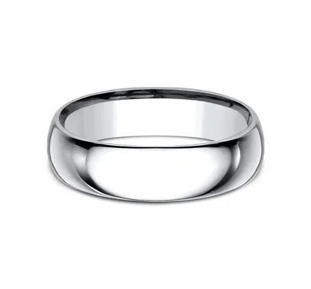 Men's Wedding Band, 6mm Plain Cobalt Chrome