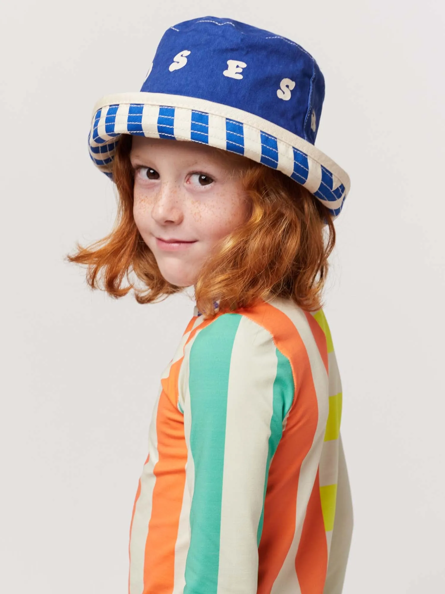 Multicolour Stripes Reversible Hat