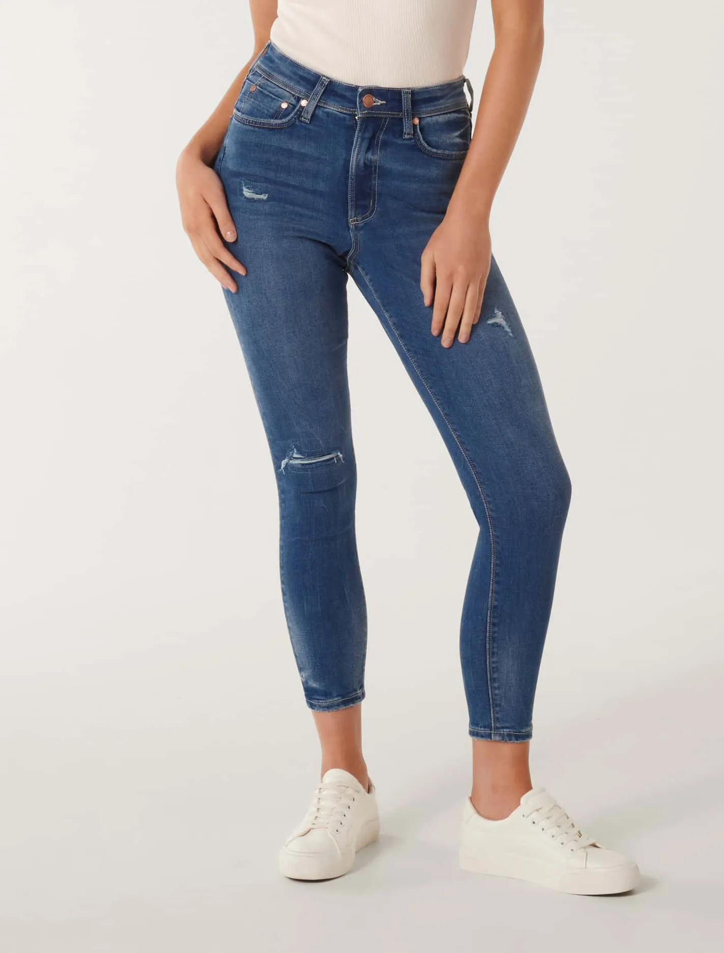 Nala Mid-Rise Ankle Skinny Jeans