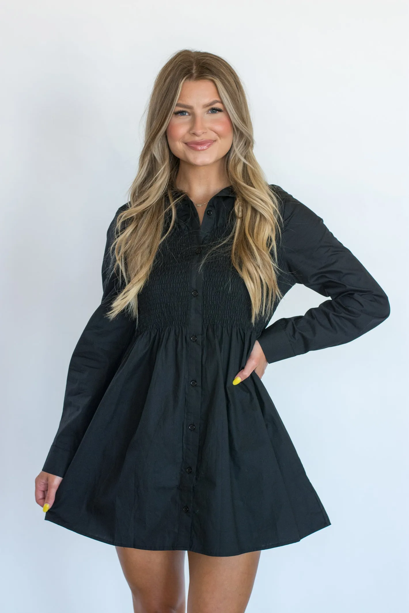 Nothing is Better Black Long Sleeve Dress