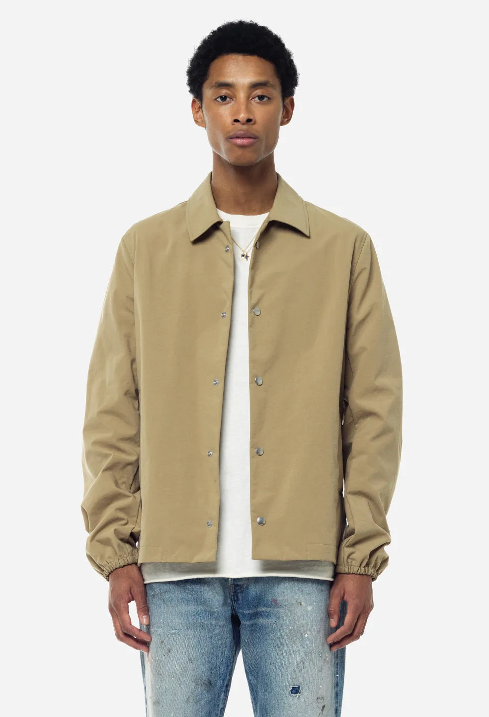 Nylon Coach's Jacket / Tan