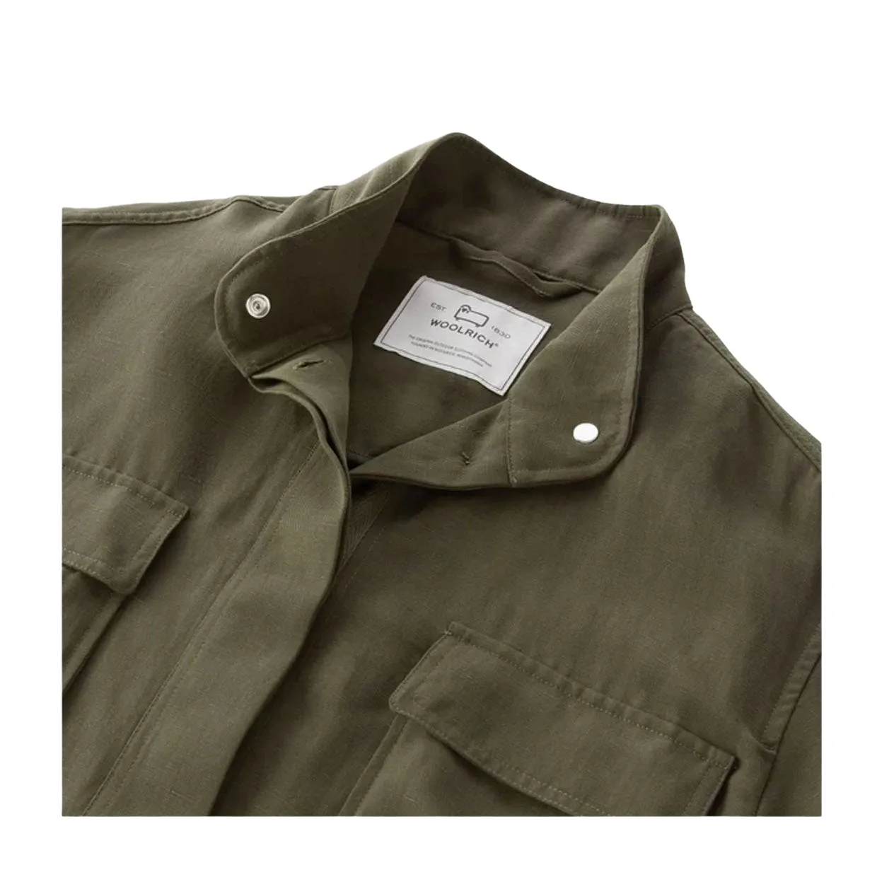 Overshirt Donna Woolrich Fluid Utility Verde