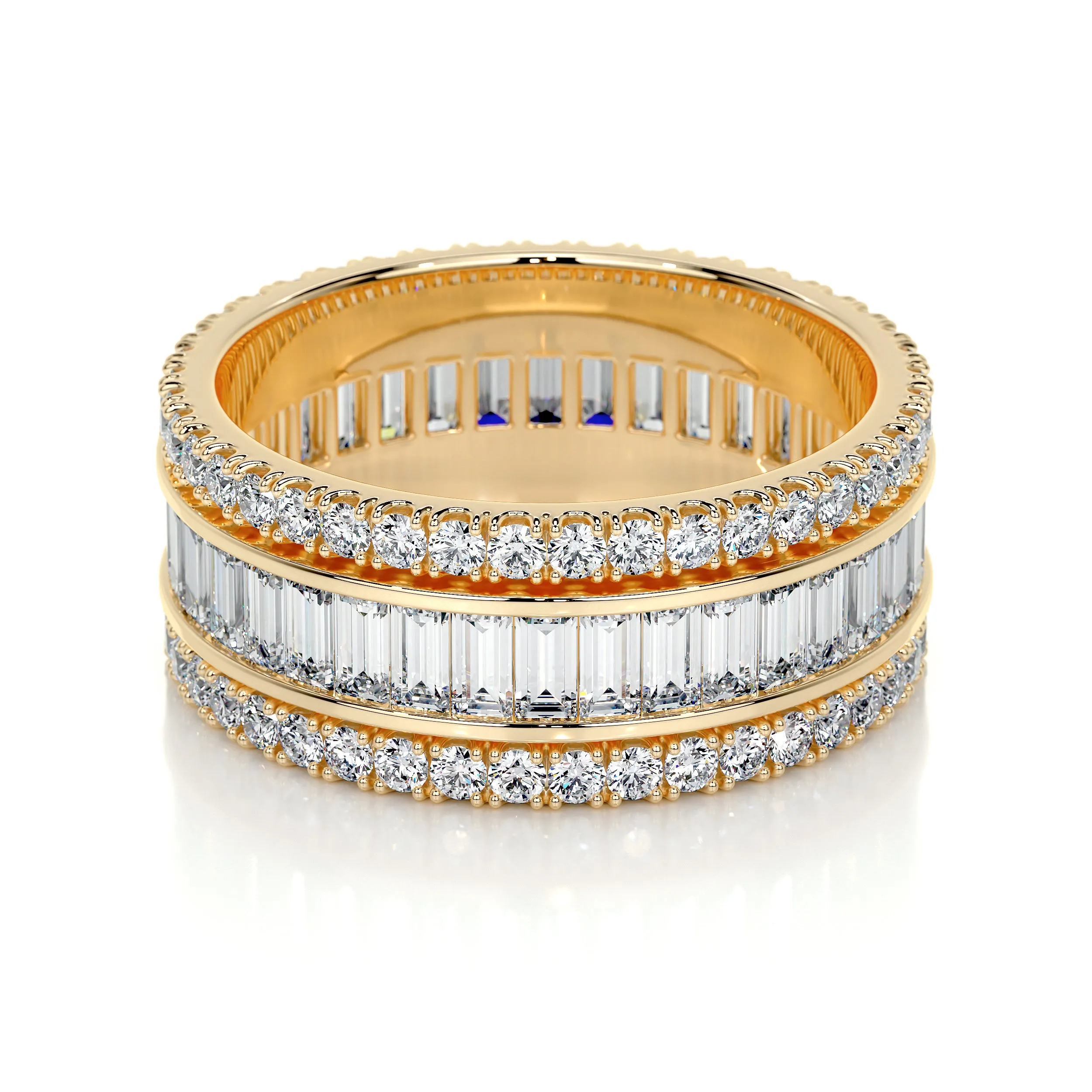 Paige Lab Grown Eternity Wedding Ring   (4 Carat) -18K Yellow Gold