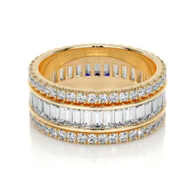 Paige Lab Grown Eternity Wedding Ring   (4 Carat) -18K Yellow Gold