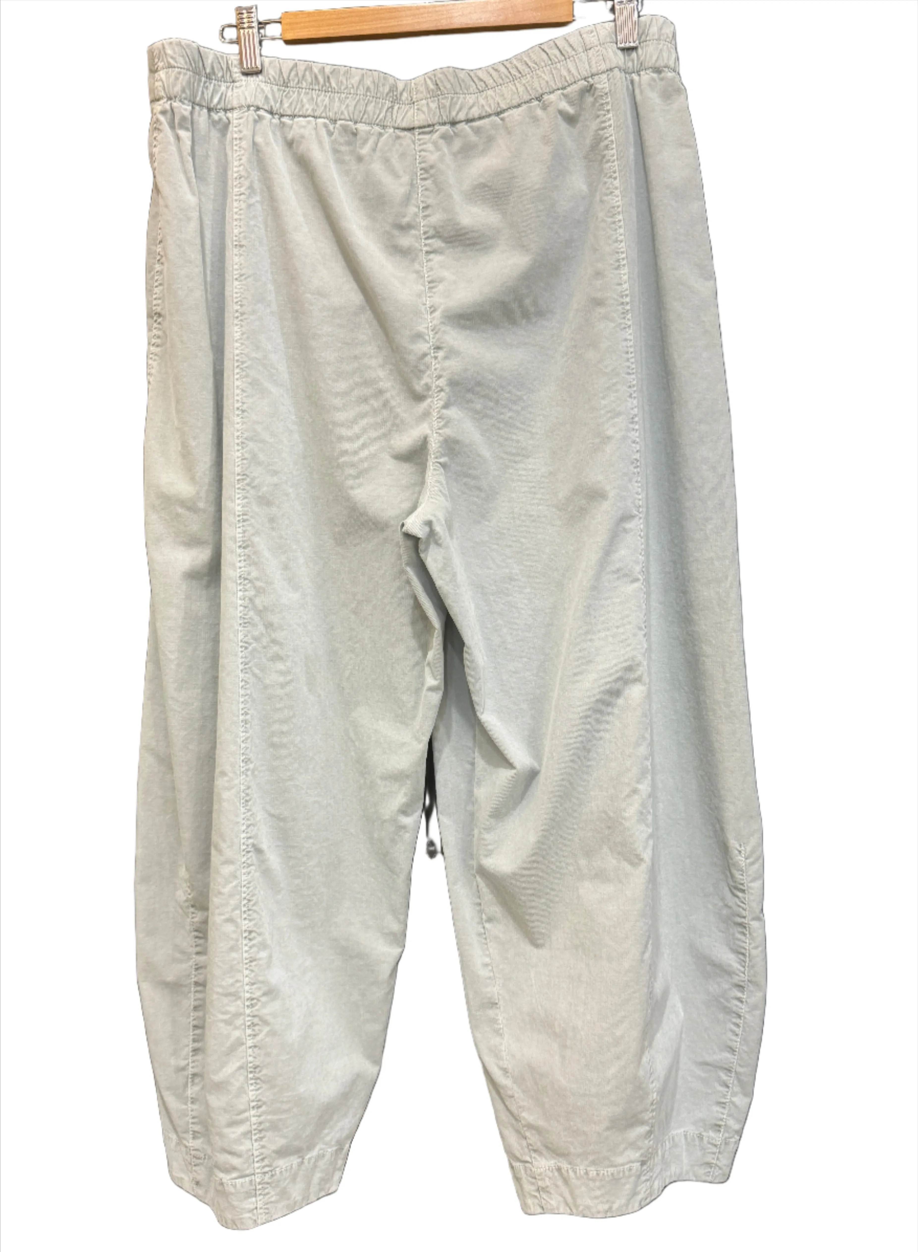 Pale grey needlecord tulip pant