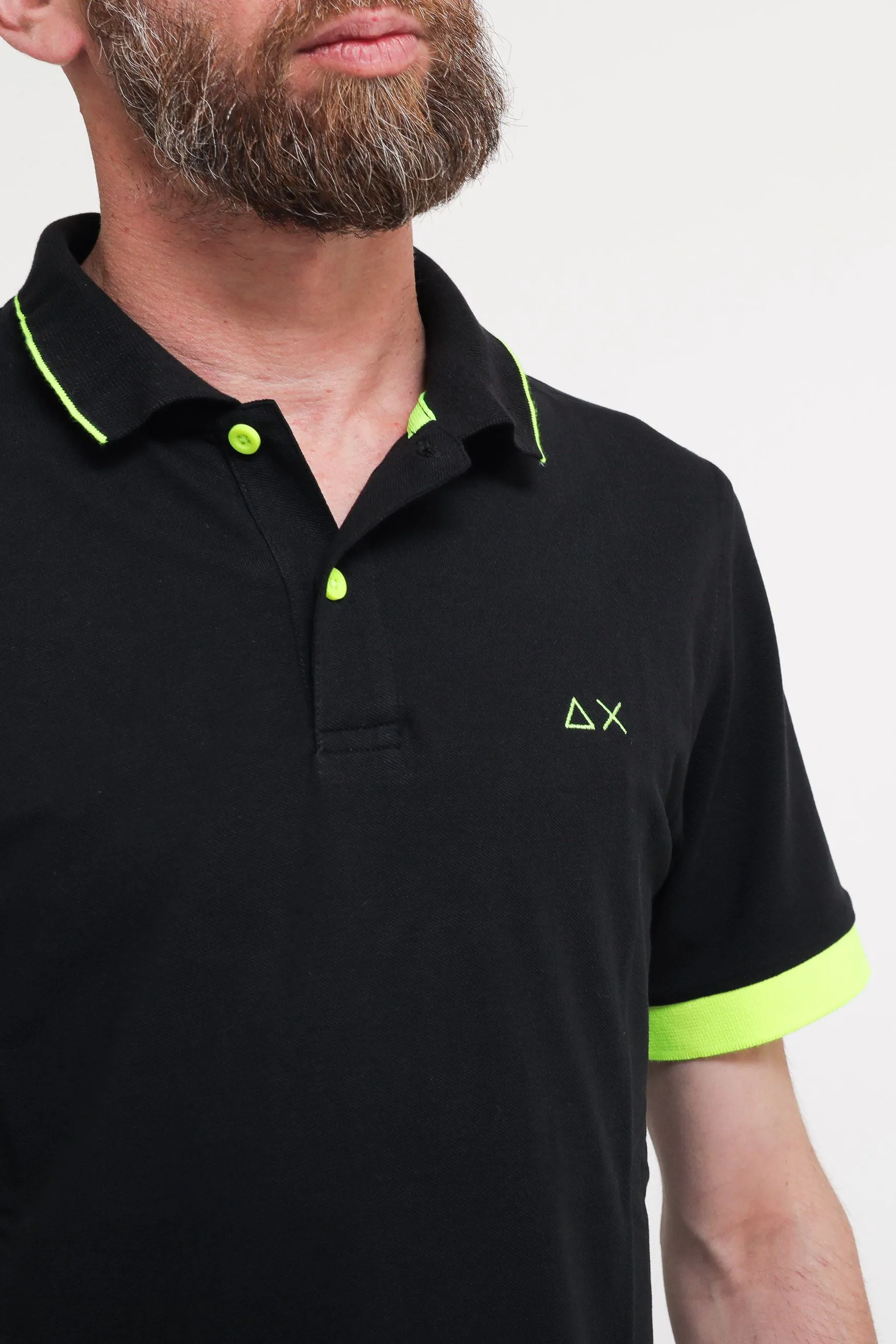 Polo Small Stripes Fluo El - Nero