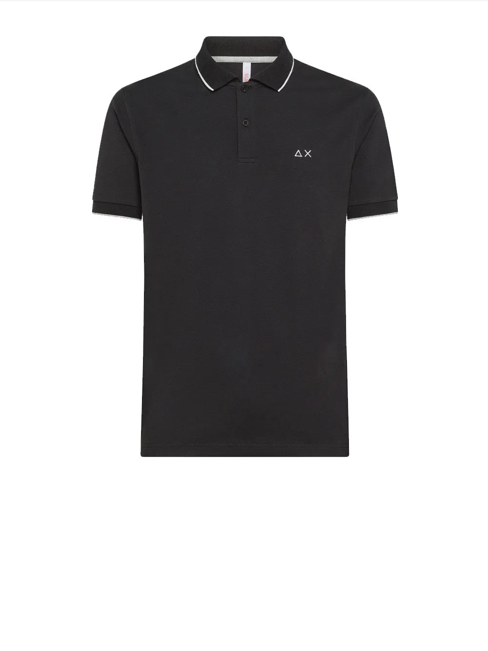 Polo Small Stripes On Collar S/s - Nero