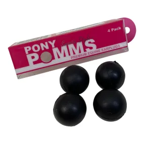 Pony POMMS 'Smooth' Ear Plugs in Black - Pony