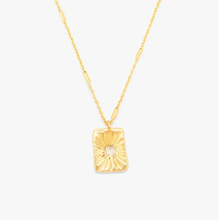 Puravida Gold Heartburst Pendant Necklace