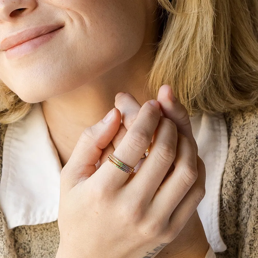 Rainbow Stacking Band Ring | Final Sale