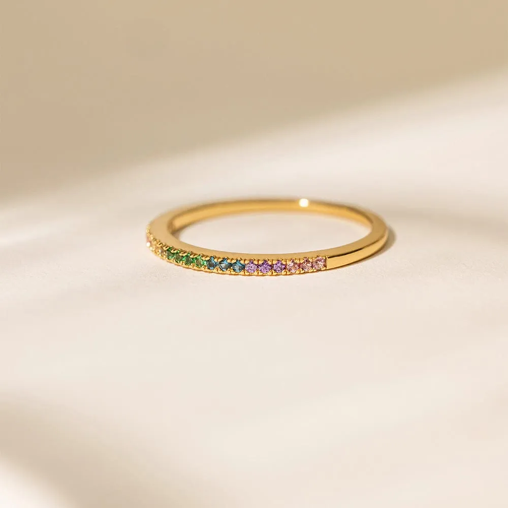 Rainbow Stacking Band Ring | Final Sale