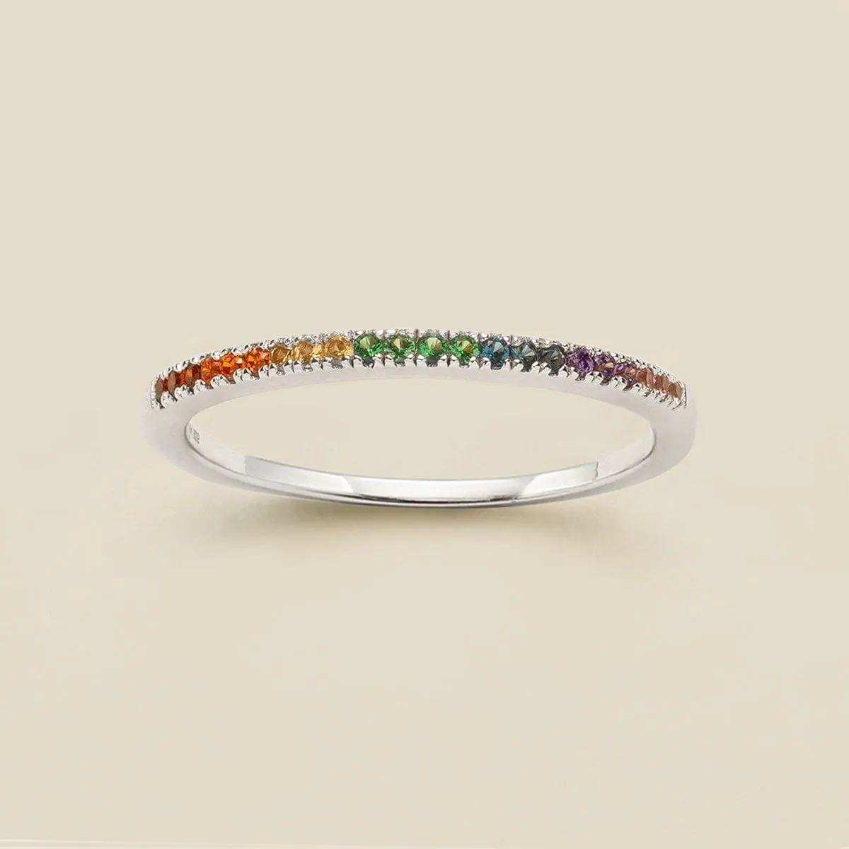 Rainbow Stacking Band Ring | Final Sale