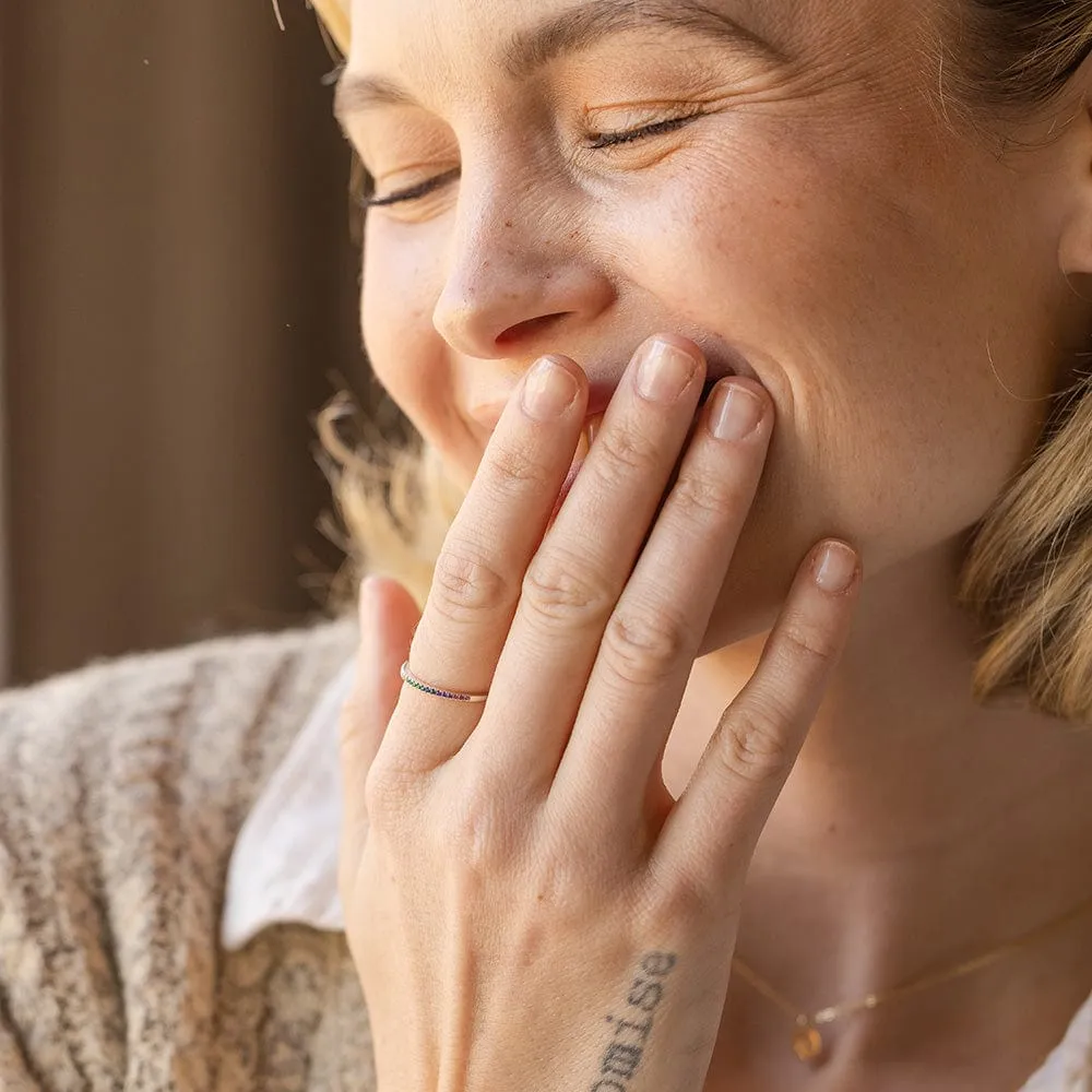 Rainbow Stacking Band Ring | Final Sale