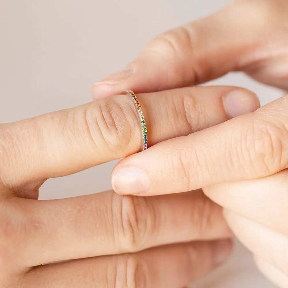 Rainbow Stacking Band Ring | Final Sale