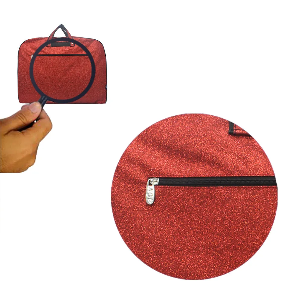 Red Glitter NGIL Garment Bags