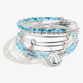 'Seashell Wishes' Charm Bangles, Set of 5