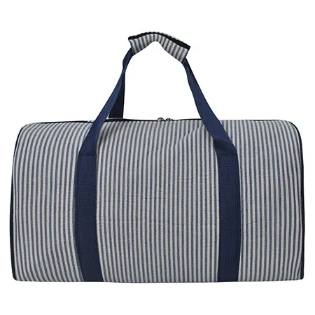 Seersucker Navy NGIL Quilted Duffle Bag