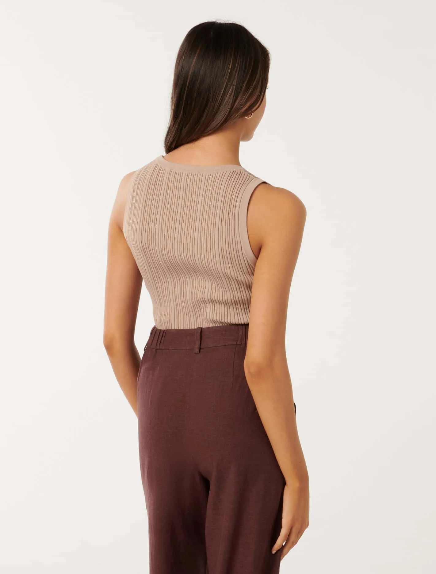 Seville Petite Mutli Rib Knit Tank Top