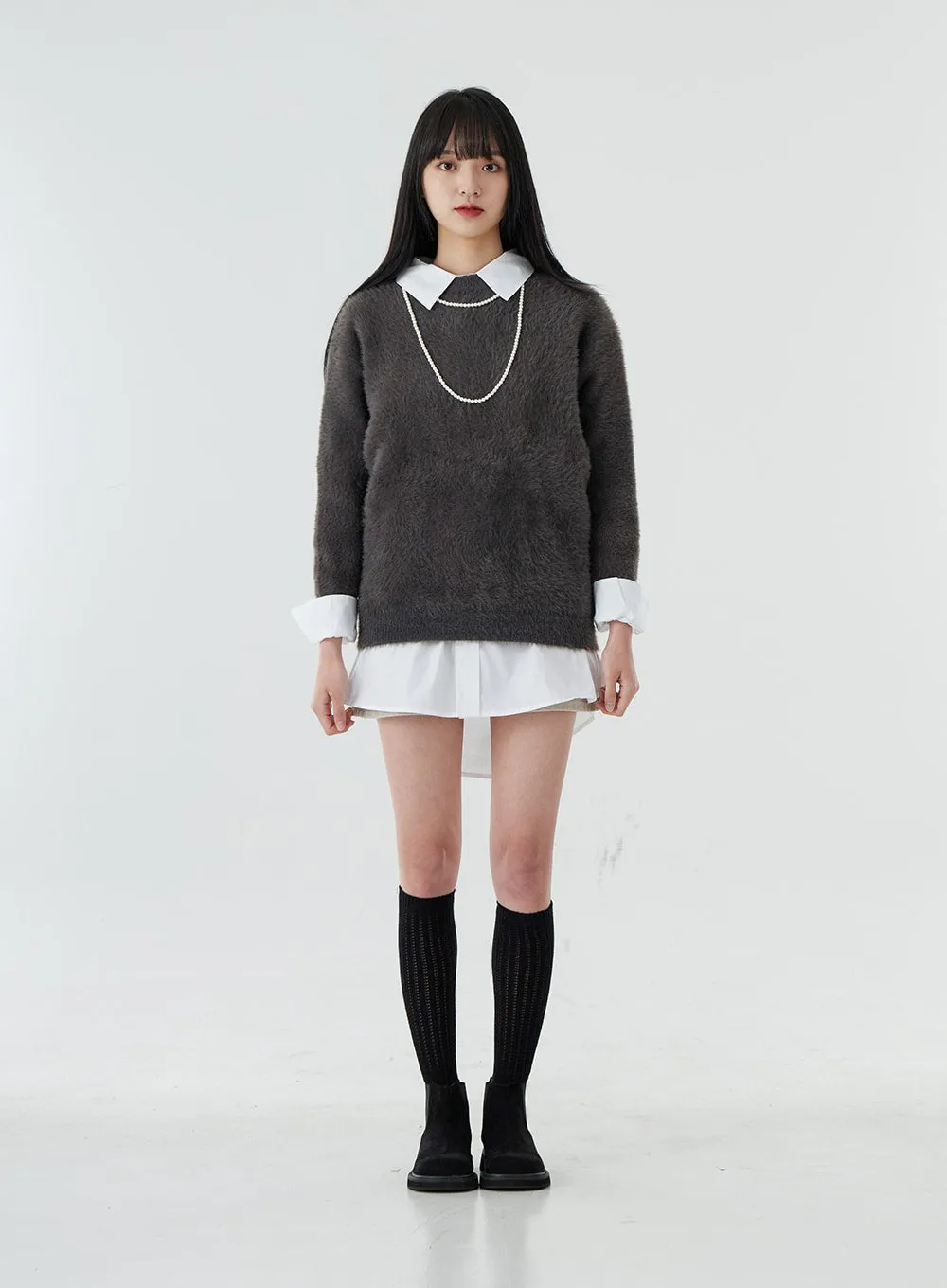 Soft Round Neck Knit OO28