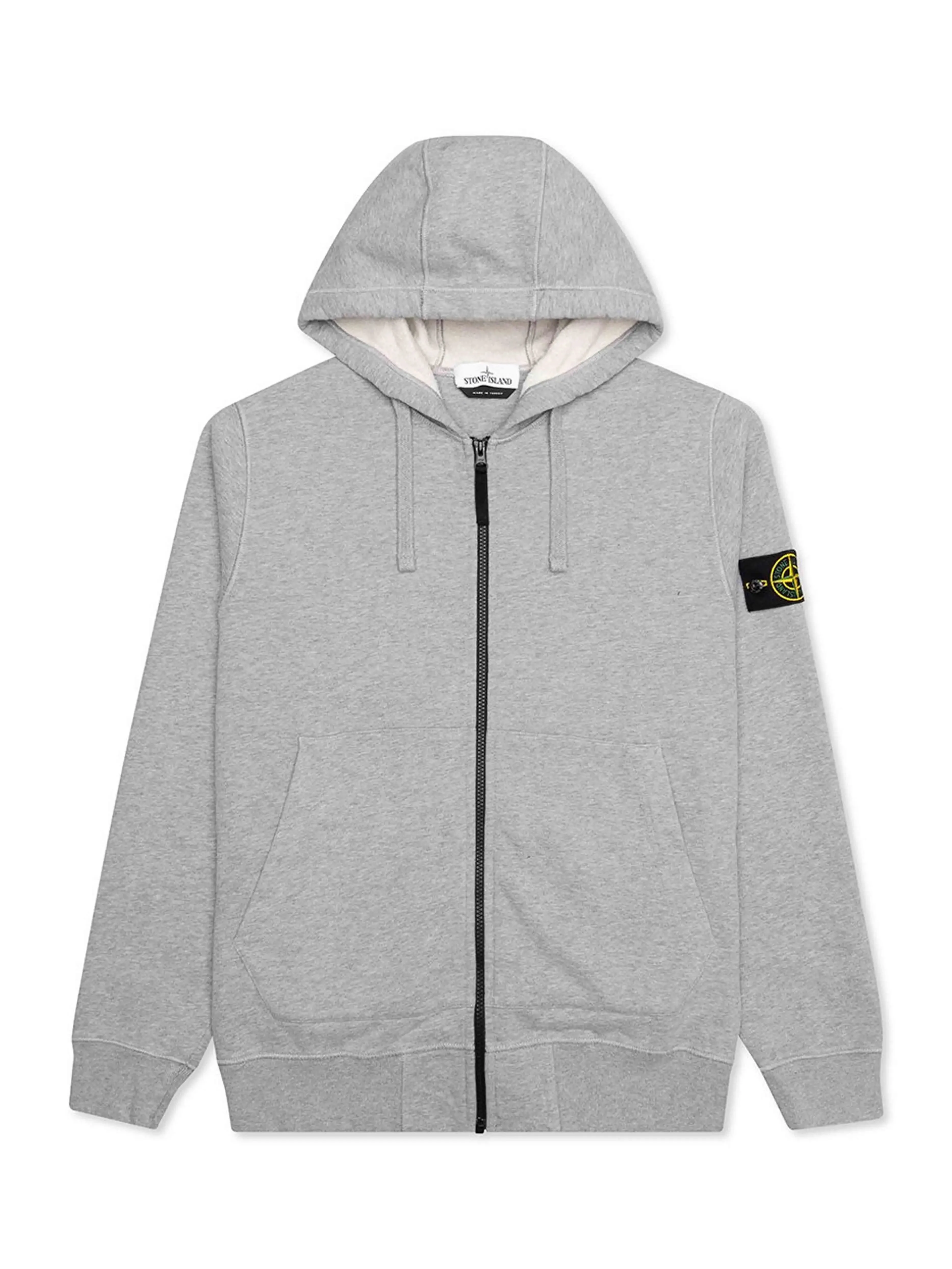 Stone Island Zip-Up Hoodie Grey