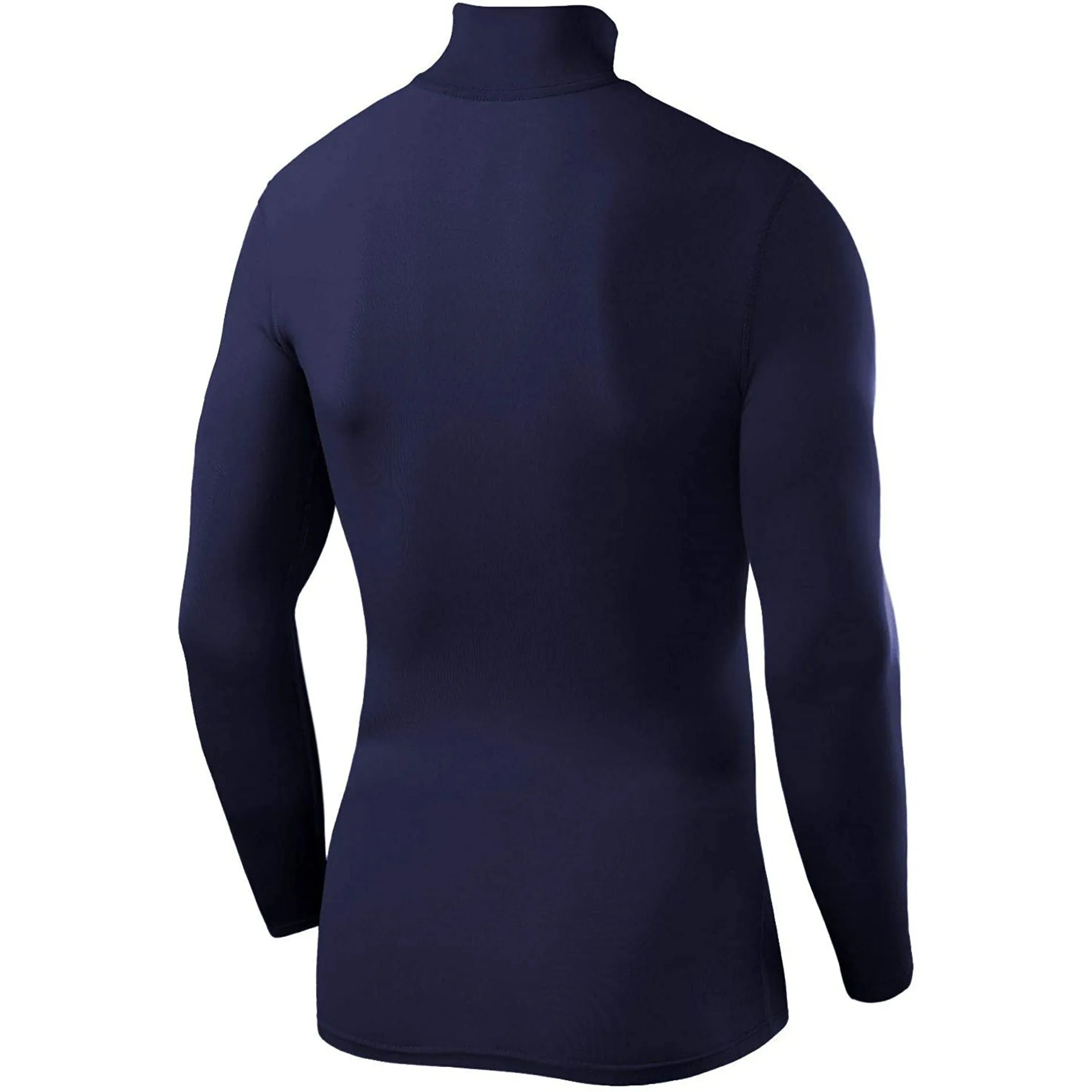 TCA PowerLayer Long Sleeve Mock Mens Compression Top - Navy