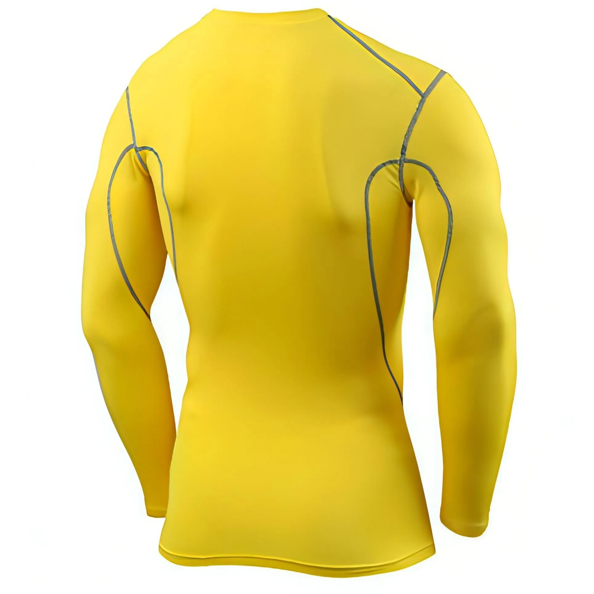 TCA Pro Performance Mens Long Sleeve Compression Top - Yellow