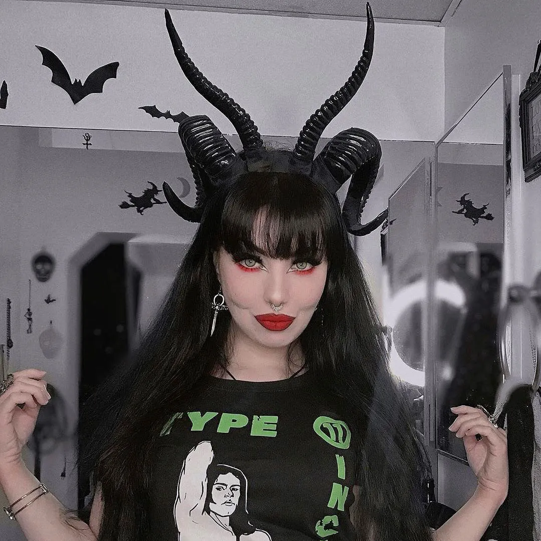 The Baphomet Horns Headpiece