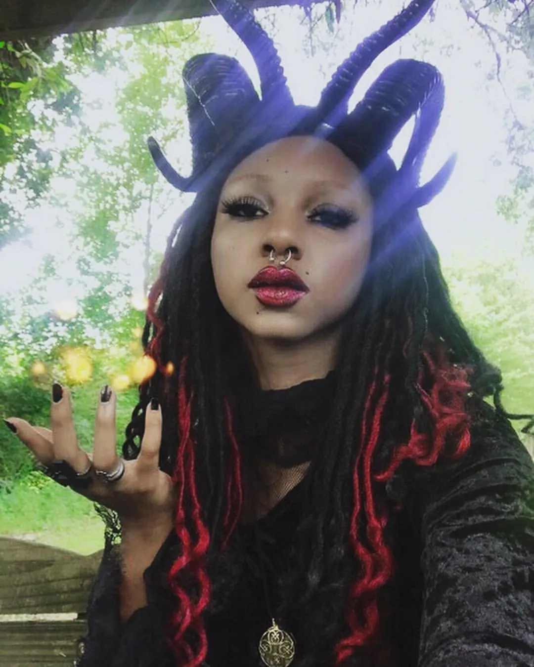 The Baphomet Horns Headpiece