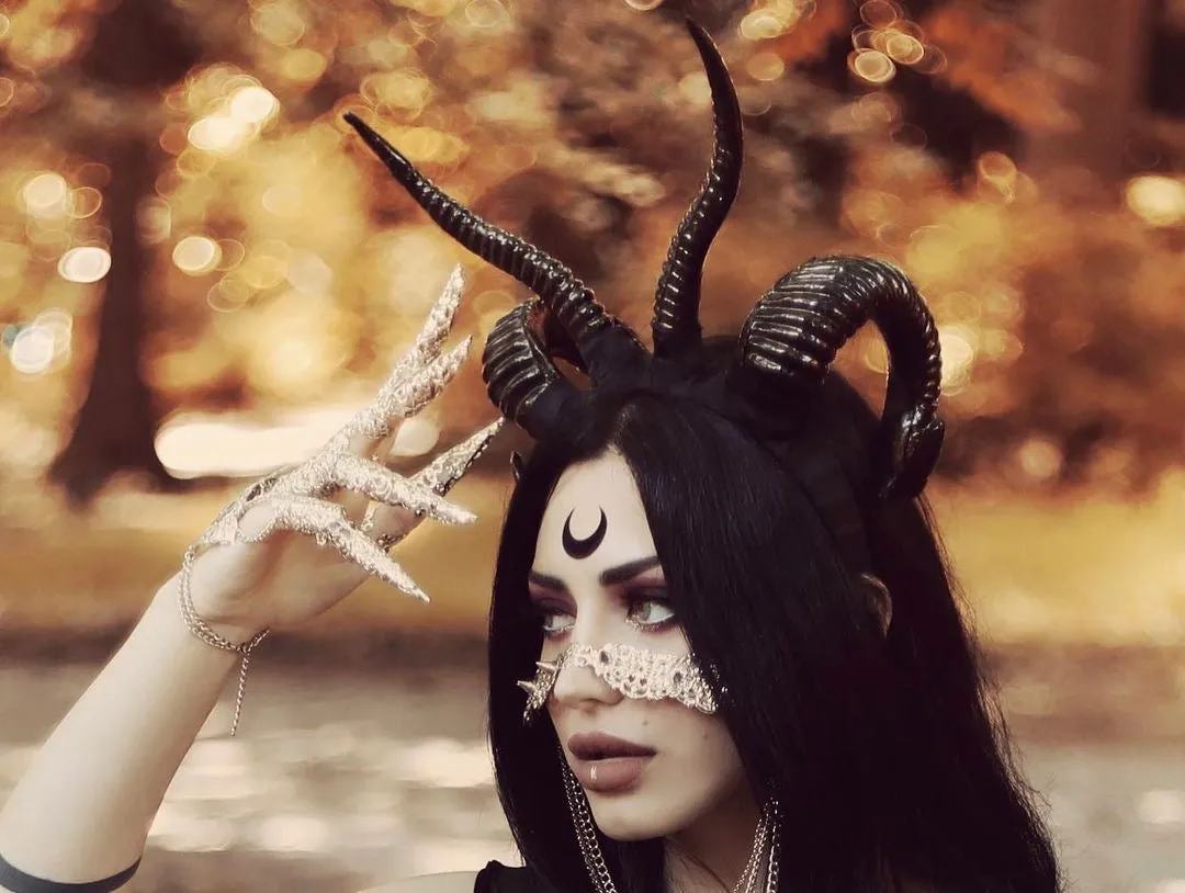 The Baphomet Horns Headpiece