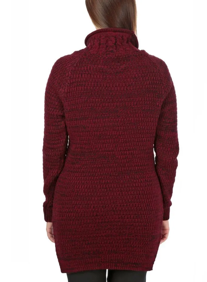 Todabela Long Sleeve Sweater (Burgundy/Black) 10215